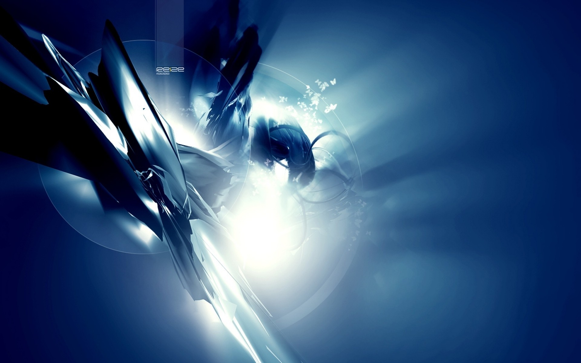 abstract light desktop art illustration color graphic futuristic fantasy bright luminescence flare lights blue