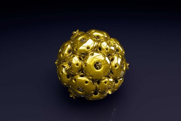 The work of a goldsmith golden ball