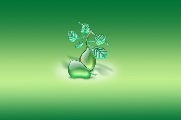 Abstract green plant on a green background