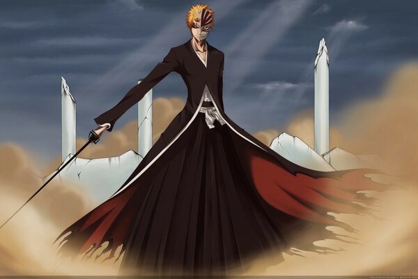 El chico del anime Bleach con una espada