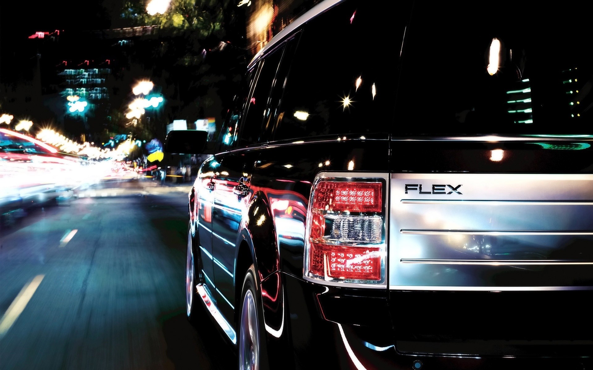 ford car transportation system vehicle traffic road street travel blur fast city bus speed action motion downtown light ford flex