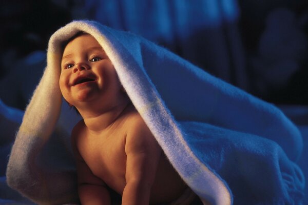 Miracle baby wrapped in a towel