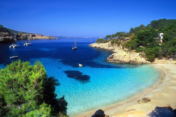 Landscapes of the sea and the beach by the water