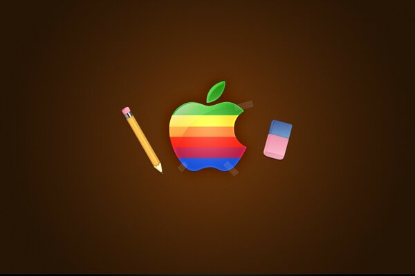 Apple logo in desktop style