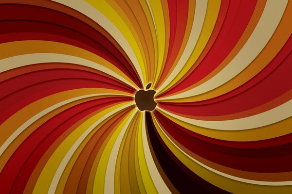 An illustration of the Apple logo that creates an illusion