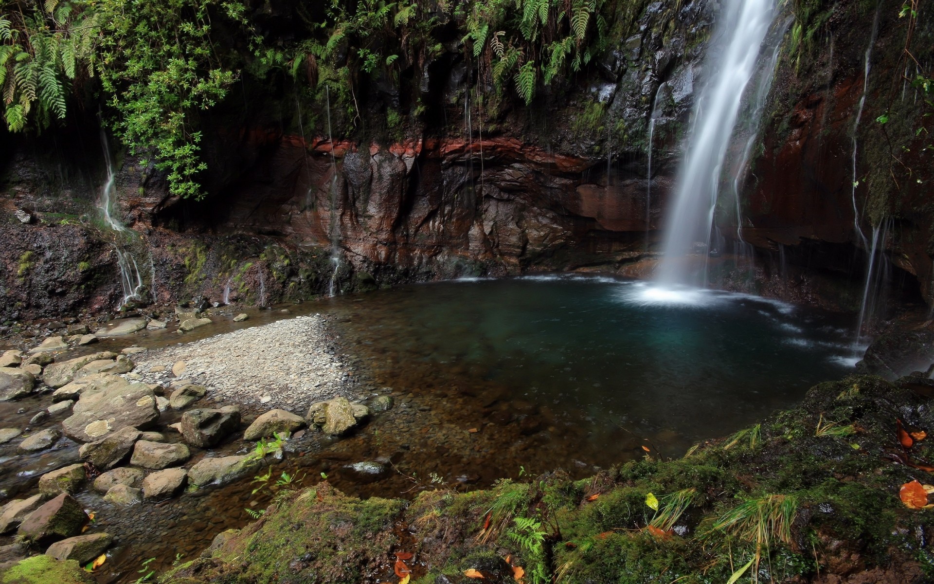 paesaggio acqua cascata natura flusso fiume legno roccia viaggi all aperto foglia creek cascata paesaggio autunno bagnato flusso muschio parco traffico