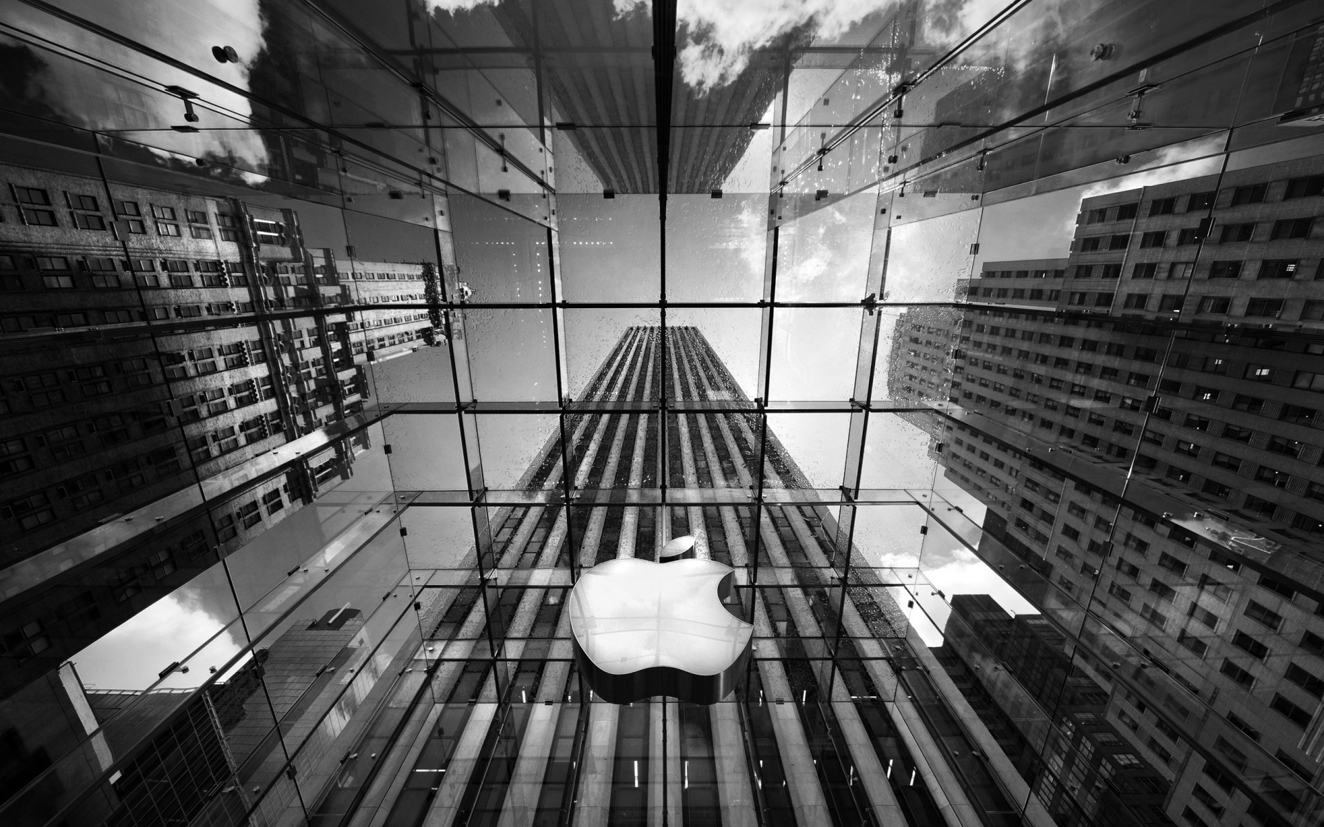 apple architektur drinnen städtisch perspektive stahl monochrom stadt wirtschaft technologie licht ausdruck industrie transportsystem glas flughafen haus