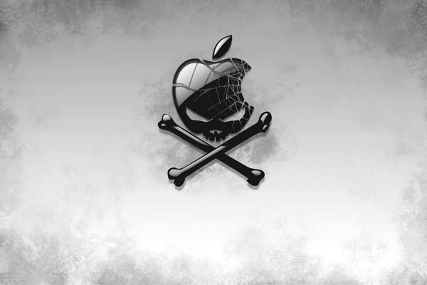 Apple in Form eines Kreuzes und eines Piraten