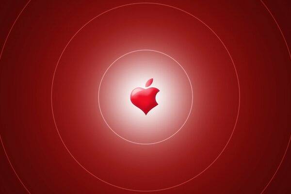 Логотип apple в виде сердцааол