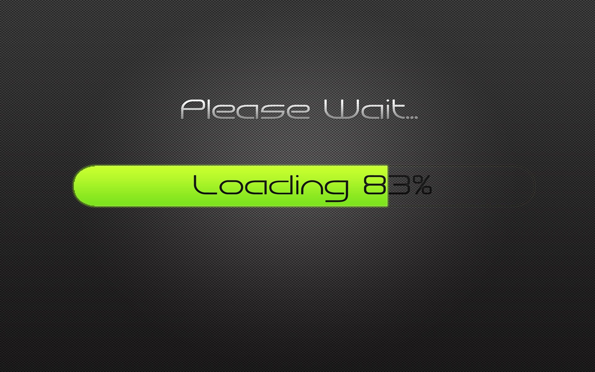 please wait 83% надпись минимализм loading слова текст простота контраст белый стиль идея