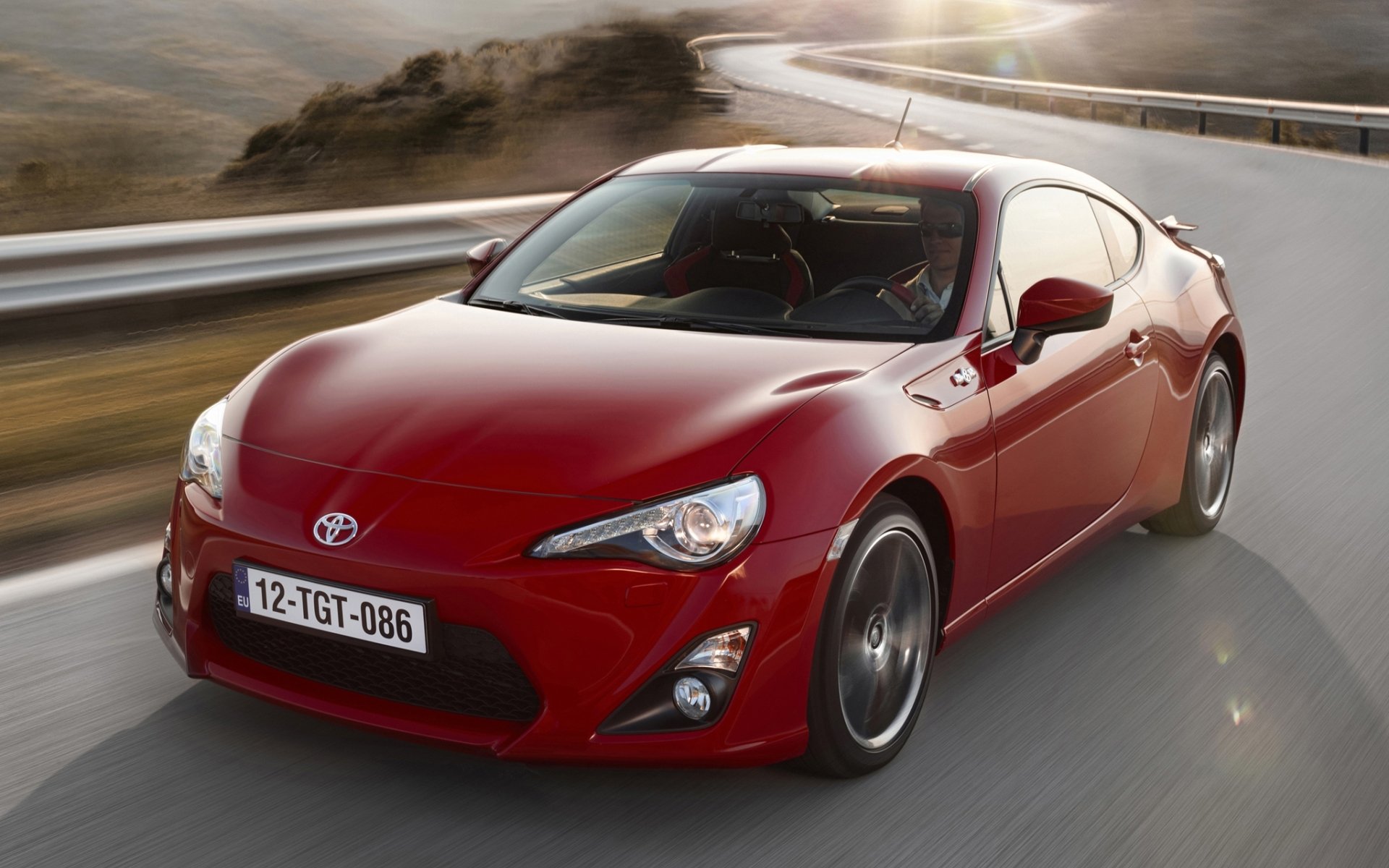 toyota gt86 тойота гт86 спорткар красный передок дорога