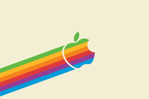 Apple, colori arcobaleno, strisce