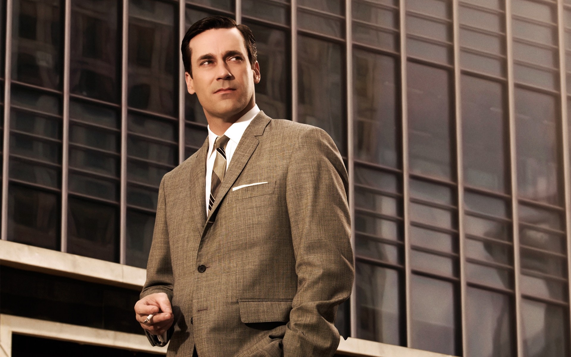 série télévisée entreprise portrait unique adulte homme bureau à l intérieur fenêtre porter mad men john hamm