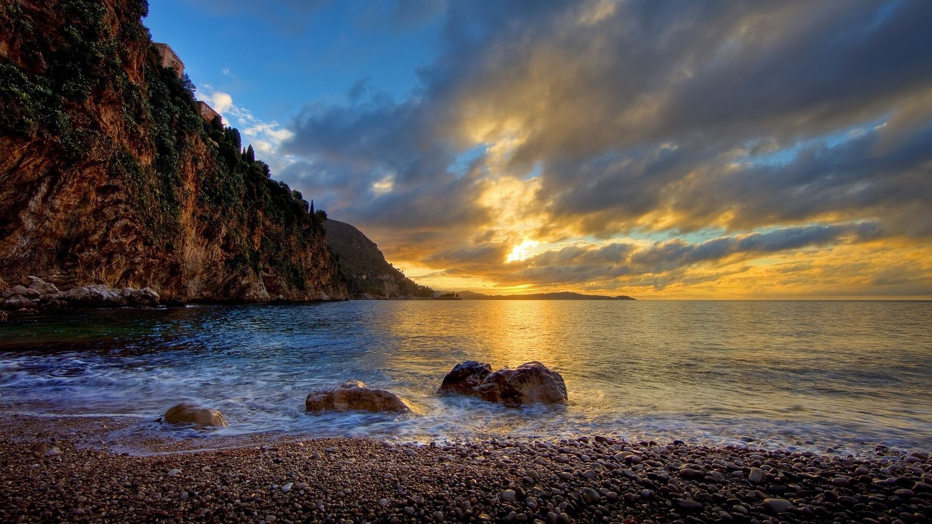 mer et océan eau coucher de soleil mer océan plage paysage ciel voyage mer paysage rock crépuscule soir nature aube soleil