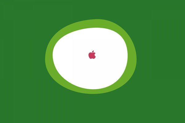رمز تفاحة صغير على لوحة تخطيطية
