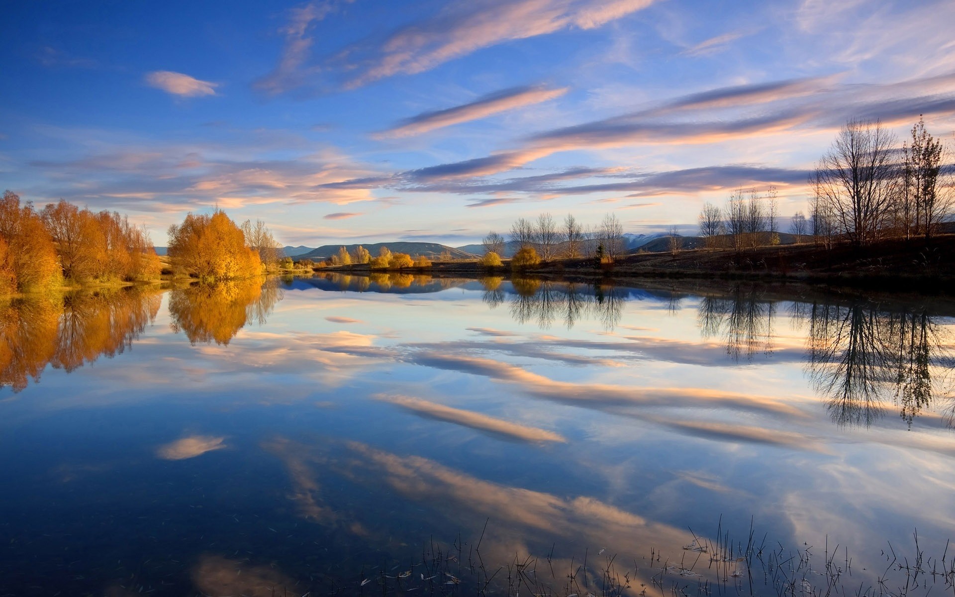 automne réflexion lac eau aube paysage coucher de soleil nature soir ciel rivière automne hiver miroir arbre crépuscule neige à l extérieur lumière bois