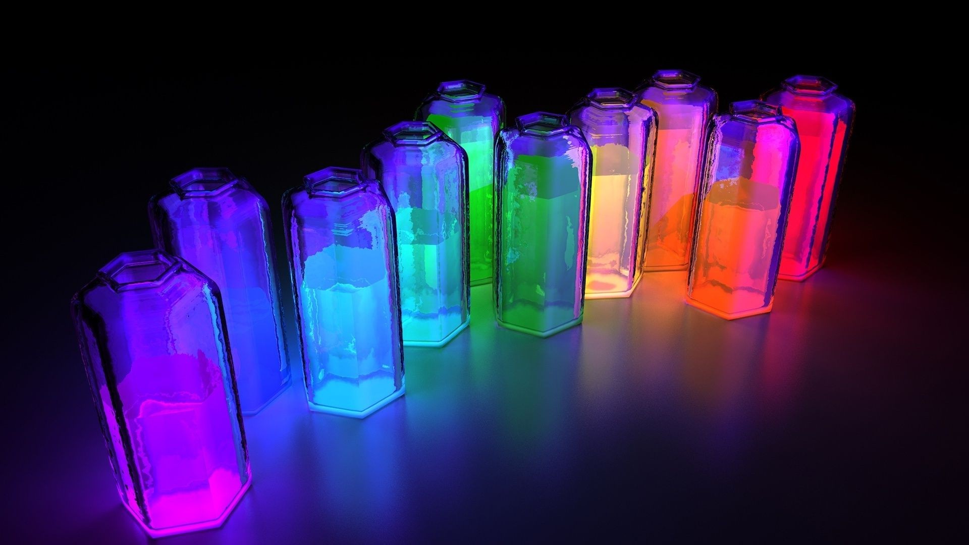 neon glas hell leuchten eis kristall funkelnd hinterleuchtet bunt wissenschaft unschärfe licht kalt wasser transparent