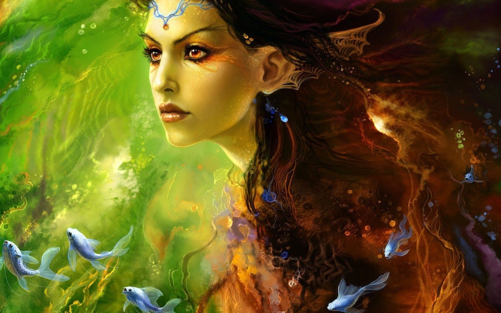 fantasy art portrait girl woman fashion adult beautiful magic model artistic fairy face