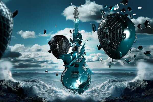 Guitare sur l eau fantaisie