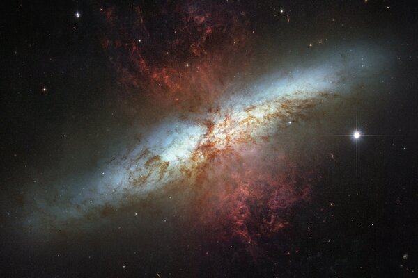 A nebula in the middle of a cosmic galaxy