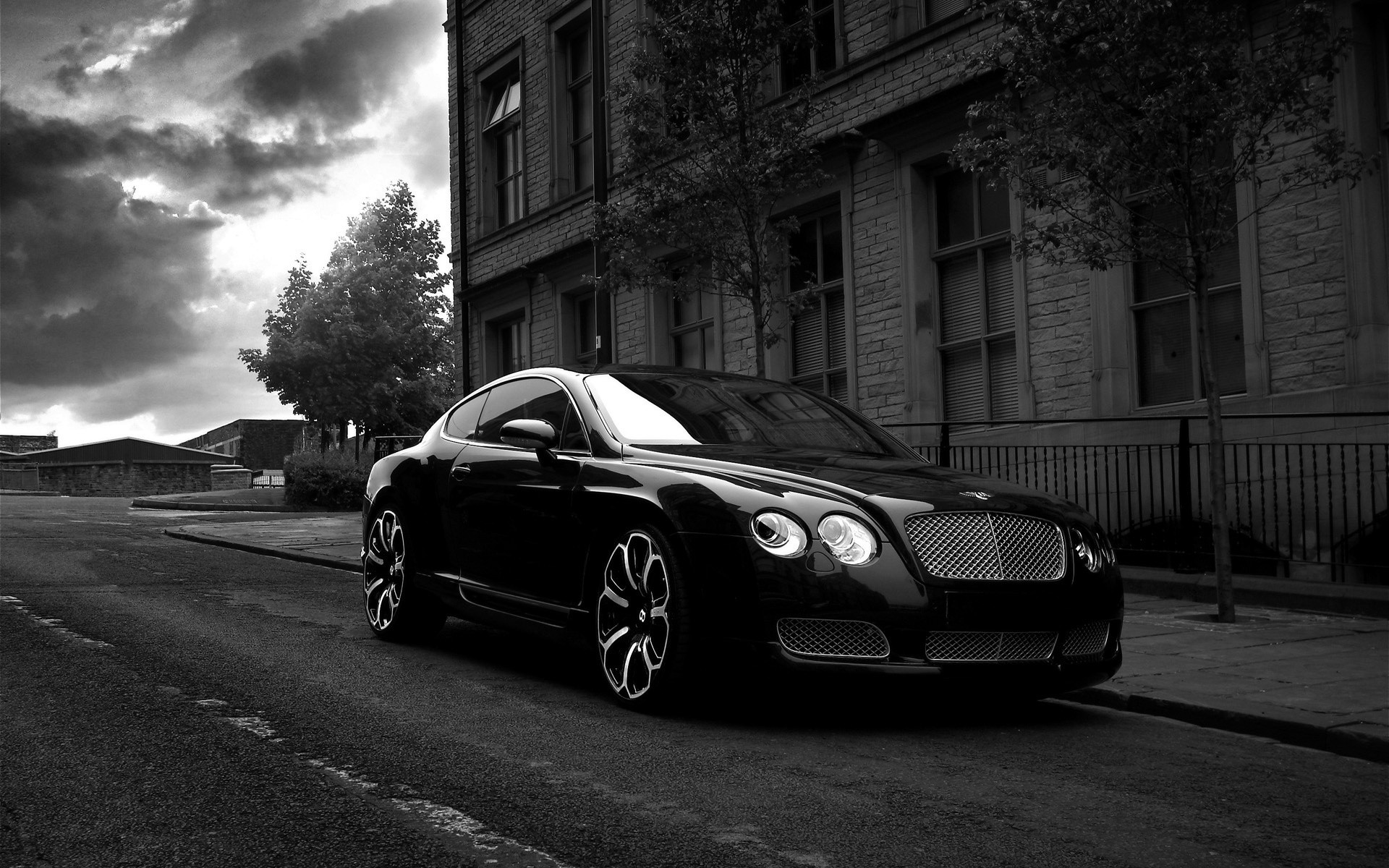 bentley voiture monochrome chaussée voiture rue système de transport roues asphalte automobile route noir classique bentley gts