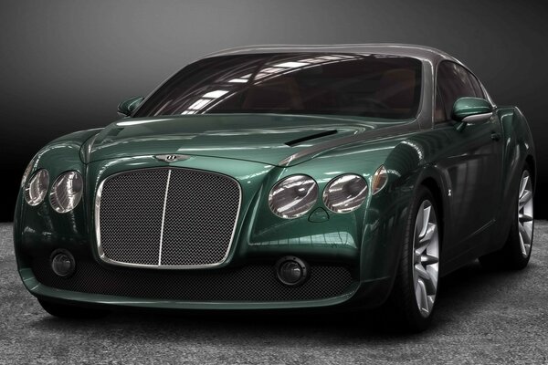 Professional photography of a green Bentley