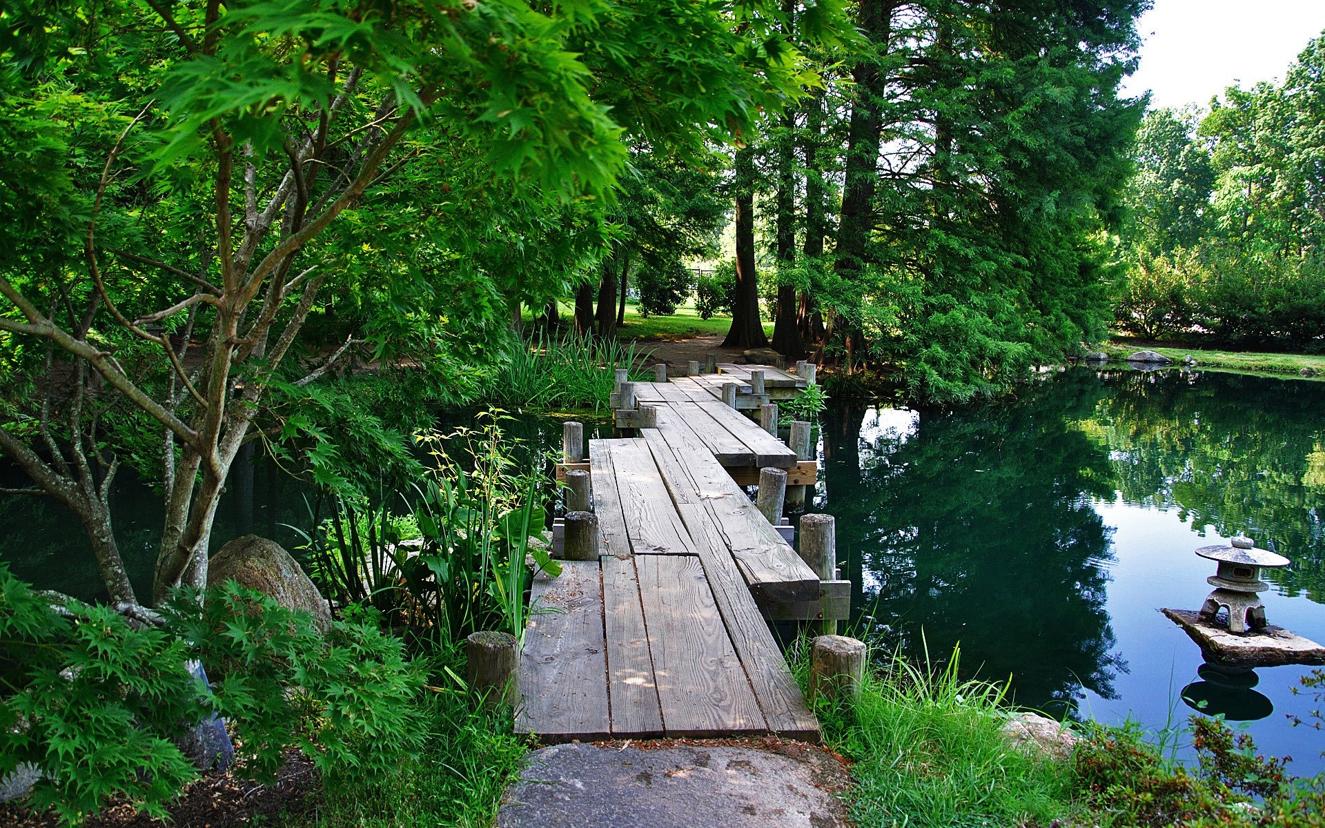 landscapes wood nature water tree park leaf summer garden landscape bridge outdoors bench grass guidance travel river environment footbridge lush lake green