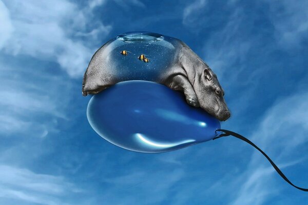 Image of an animal on a balloon