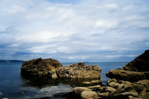 Seascape rocky coast