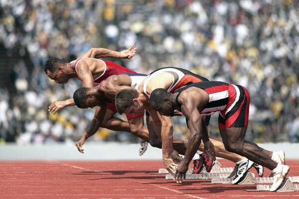 Competition of athletes in athletics
