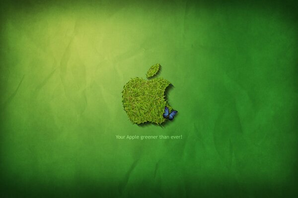 El logotipo de Apple combinado con la naturaleza