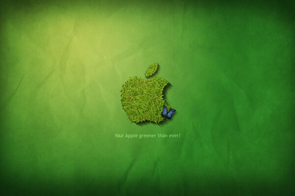 Logotipo da Apple em combinação com a natureza