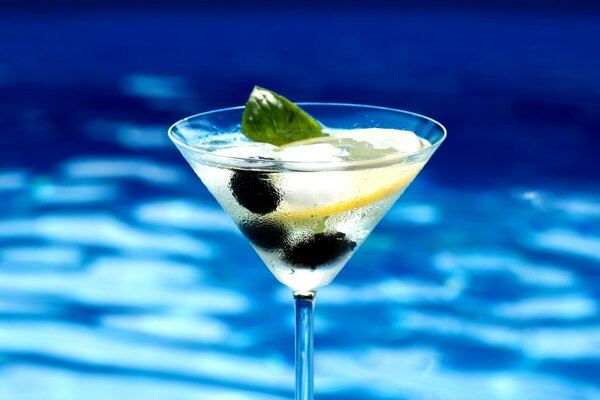 Un cóctel de Martini en la sensual temporada de verano