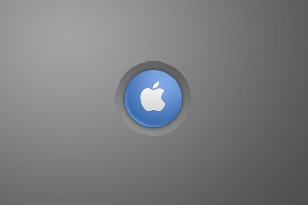 Apple logo on a gray background