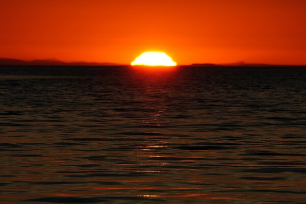 Summer sunset on the sea