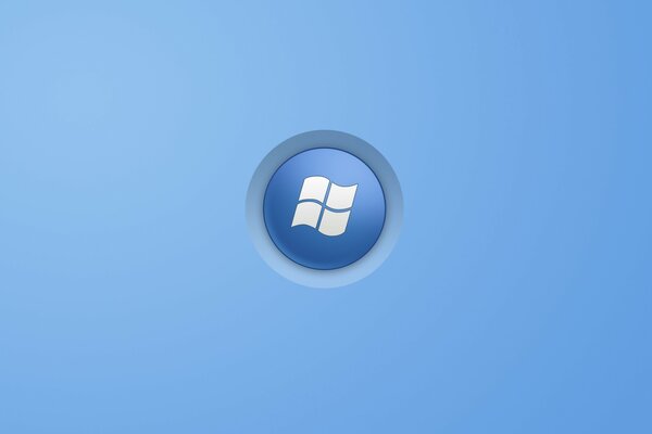 Protector de Escritorio de windows botón pley sobre fondo azul