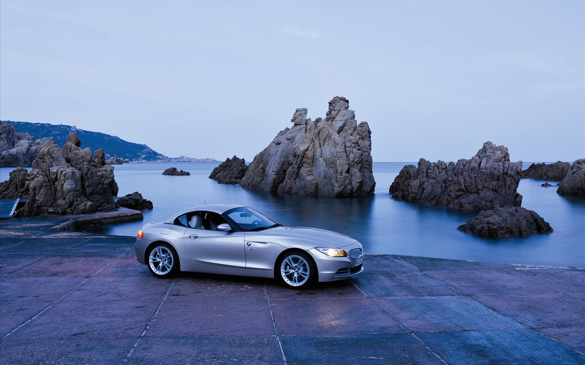 bmw travel water beach seashore ocean sea landscape sky vehicle bmw z4