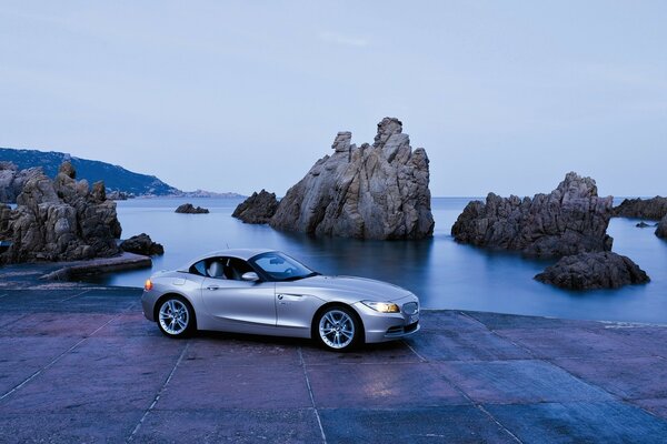 BMW voyage à la mer à la plage