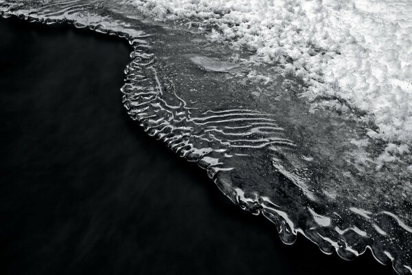 Paysage Monochrome de la mer et de la plage