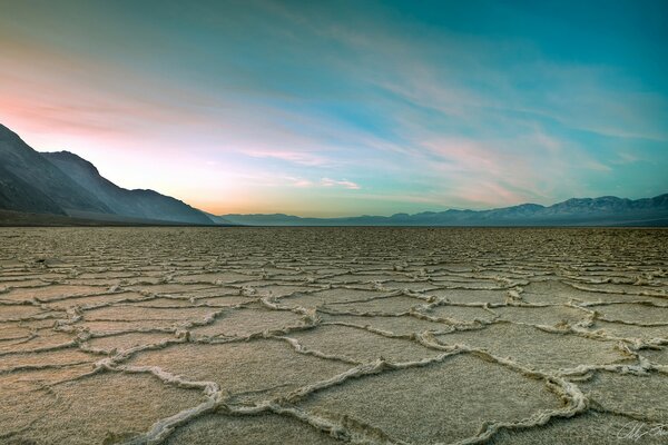 Nature landscape of a lifeless desert