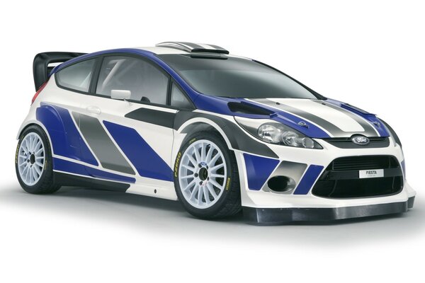 Ford fiesta racing car for rally racing