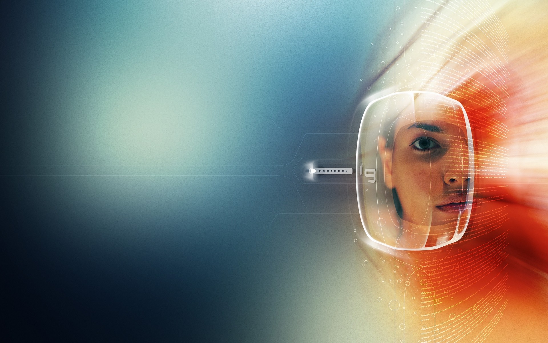 photo manipulation abstract light blur desktop futuristic art girl color