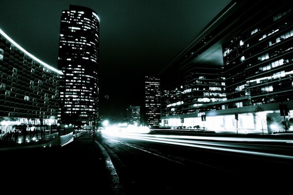 Moderne Stadt Nacht Hintergrund