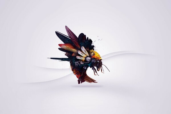 Abeja robot, insecto en Photoshop