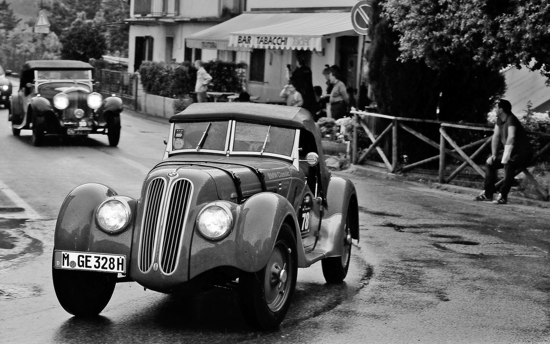 bmw coche coche sistema de transporte grupo monocromo calle