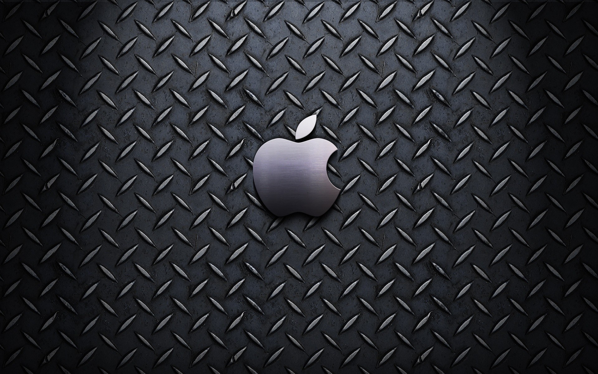 apple bureau acier modèle conception métallique fer texture propre papier peint résumé grille chrome