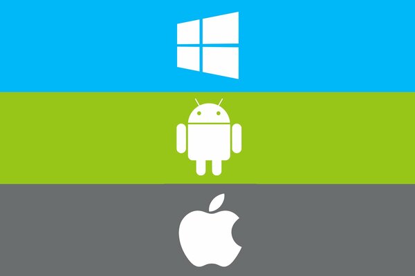 Эмблемы операционных систем. Андроид, windows, apple