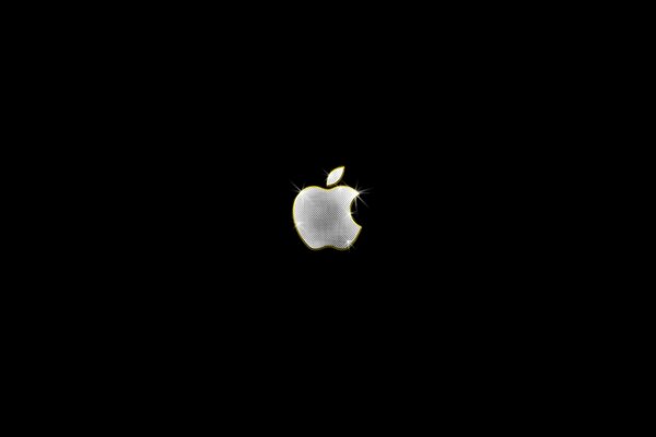 Diseño de moda de apple sobre fondo negro