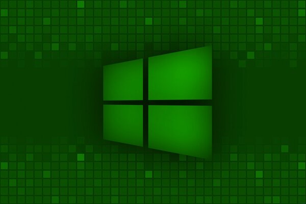 Зелёный логотип Microsoft Windows 8
