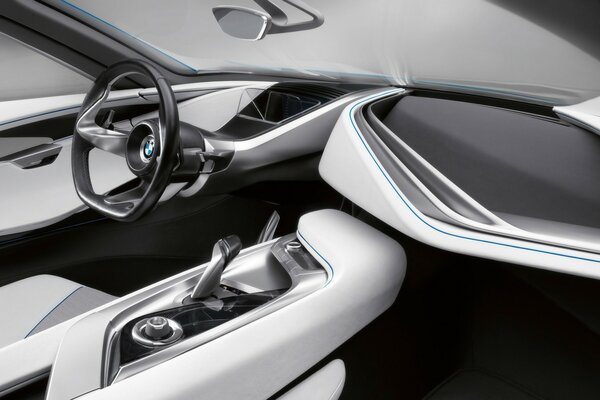 View from the interior of the new bmw